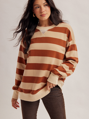 Hem & Thread Bold Stripe Sweatshirt