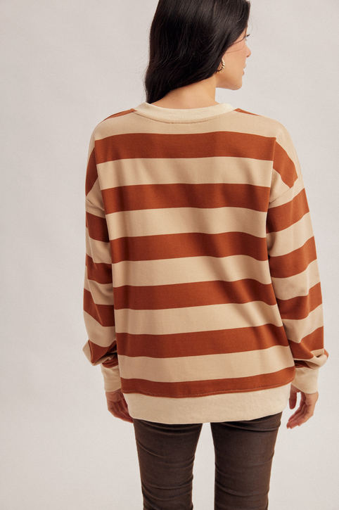 Hem & Thread Bold Stripe Sweatshirt
