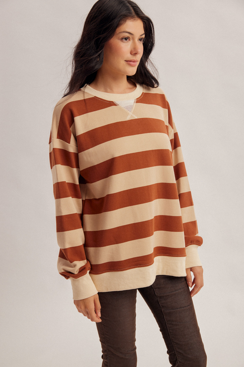 Hem & Thread Bold Stripe Sweatshirt