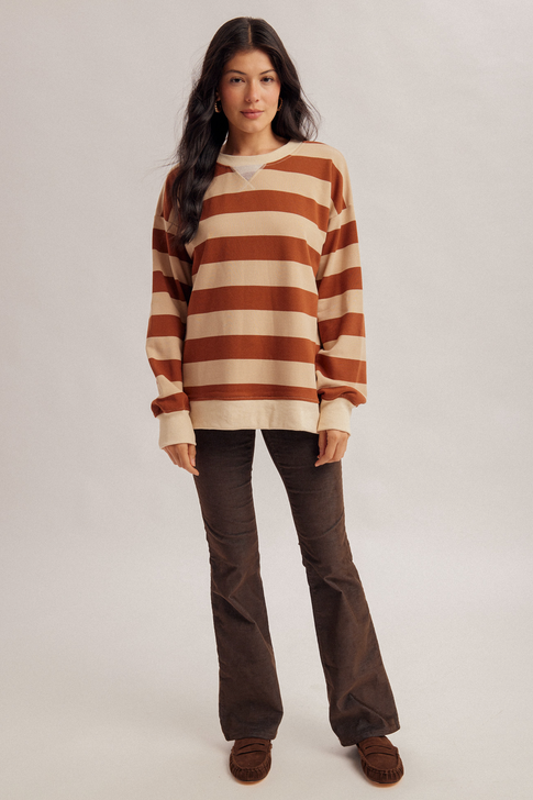 Hem & Thread Bold Stripe Sweatshirt