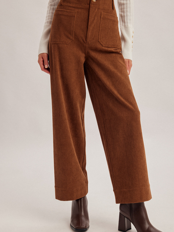 Hem & Thread Patch Pocket Corduroy Pants