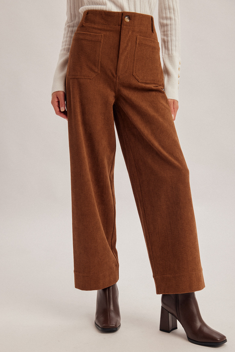 Hem & Thread Patch Pocket Corduroy Pants