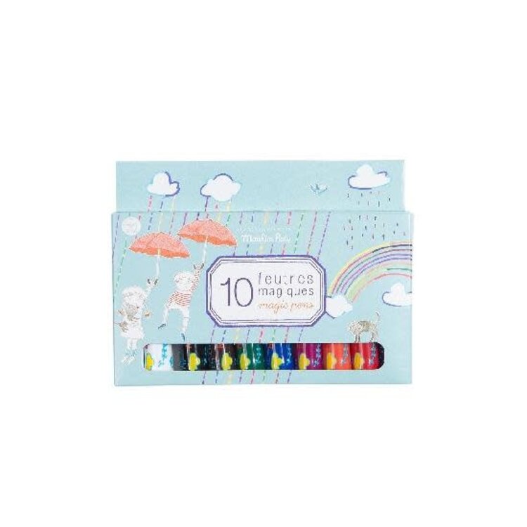 Moulin Roty 10 crayons magiques - Aujourd'hui c'est Mercredi