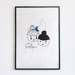 Fleur électrique Affiche - Lunatique - 8 1/2" x 11"