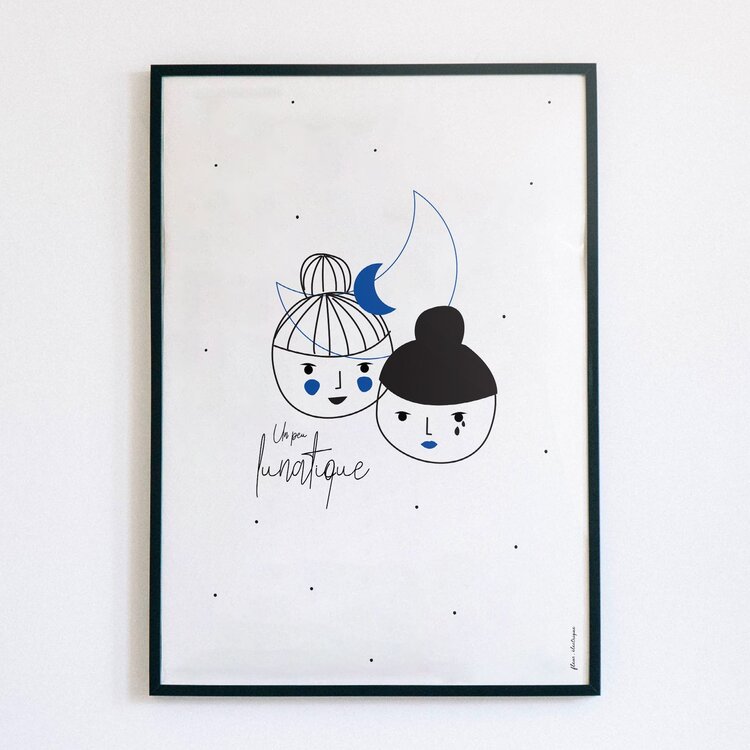 Fleur électrique Affiche - Lunatique - 8 1/2" x 11"