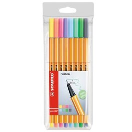Stabilo Stylo feutre - Pointe fine - 8 pcs - Pastel