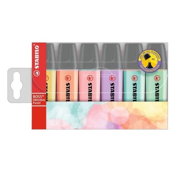 Stabilo Étui Surligneur - Boss Pastel - 6 pcs