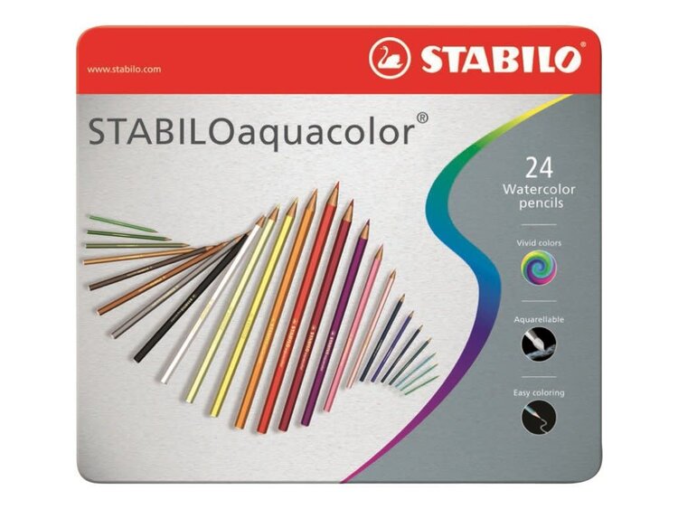 Stabilo STABILO aquacolor - Boîte de 24 crayons