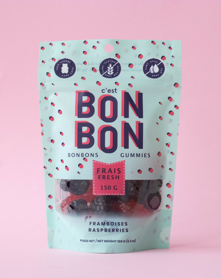 La boîte à bonbons Boîte à bonbons - 150 gr - Framboise