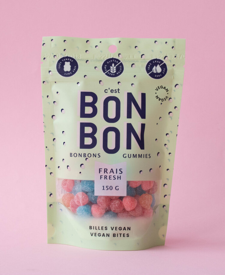 La boîte à bonbons Boîte à bonbons - 150 gr - Petites billes Vegan aux Fruits