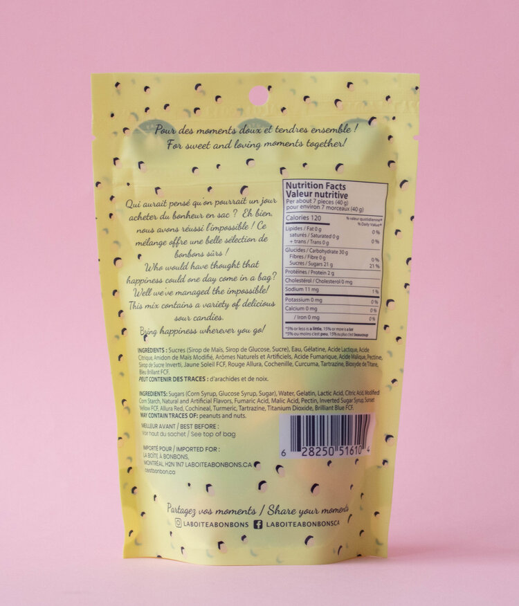 La boîte à bonbons Boîte à bonbons - 150 gr - Mélange sûr