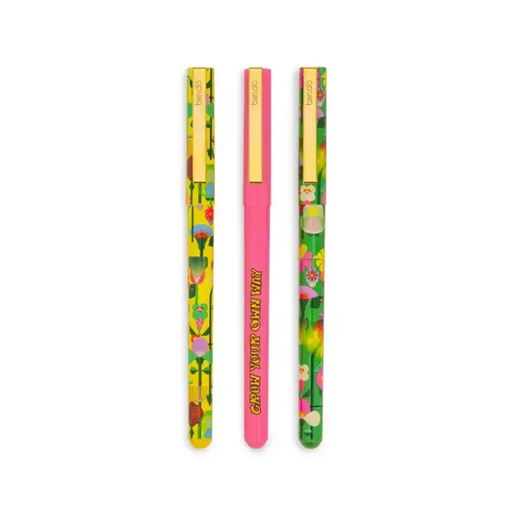 Ban.do Emsemble de stylos - Fleurs géométriques