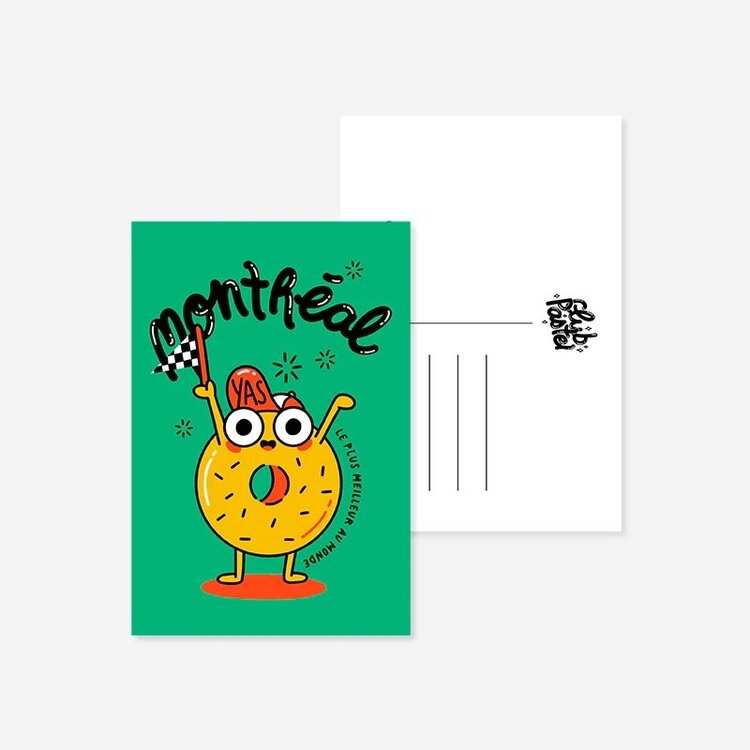 Club Pastel Carte postale - Bagel de course