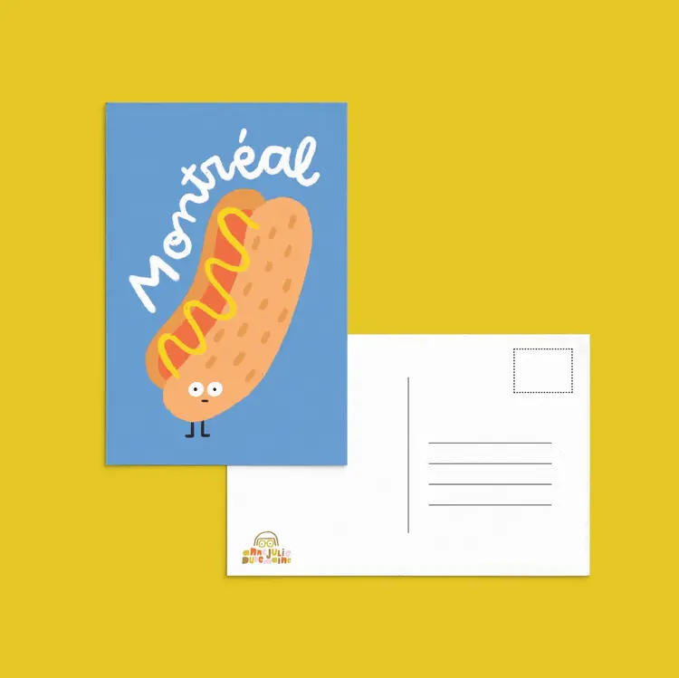 Anne-Julie Dudemaine Carte postale -  Hot-dog