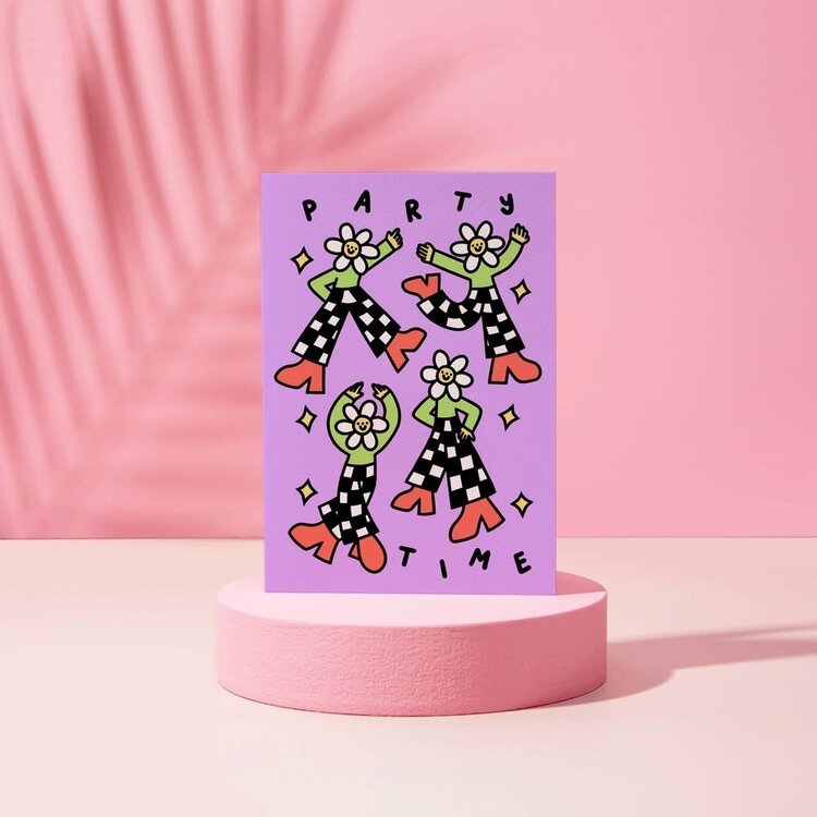 Rumble Cards Carte de souhaits -  Party time by Lazy Disco
