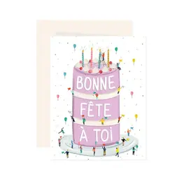 Paige &Willow Carte de souhaits - Gâteau - Bonne fête à toi
