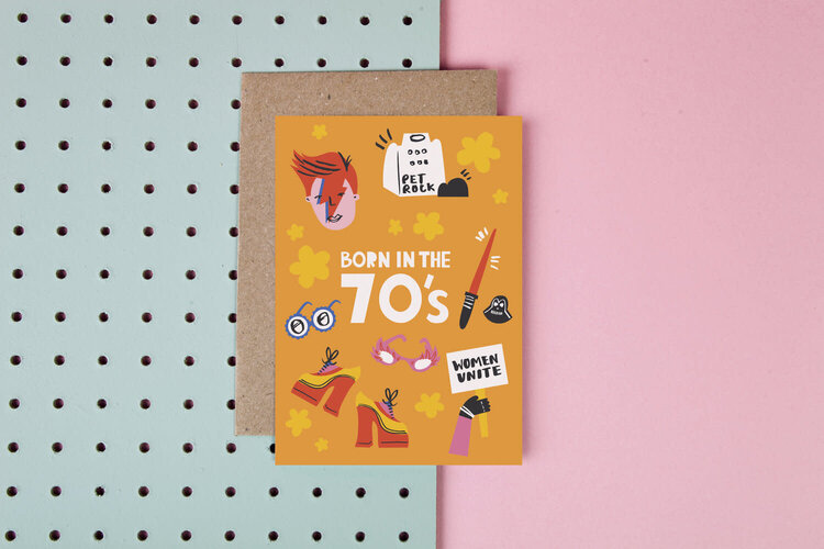 Rumble Cards Carte de souhaits -  Born in the 70's