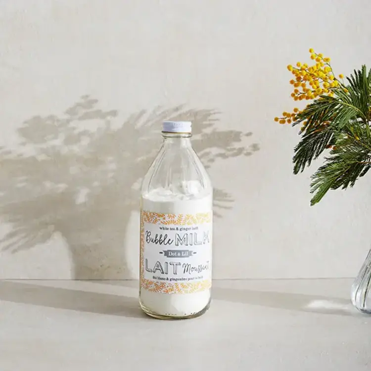 Dot & Lil Lait de bain moussant - Thé blanc & gingembre