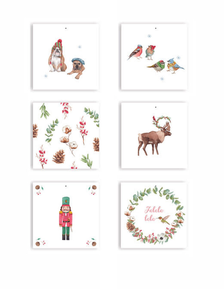 Hobeika Art Étiquettes cadeaux  de Noël x 12