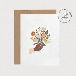 Mimosa Design Carte de souhaits  - Ensemencée - Bouquet