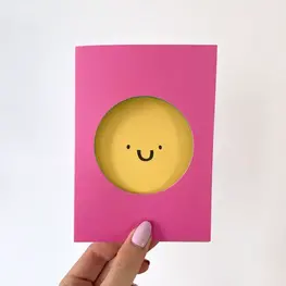 Rumble Cards Carte de souhaits - Perforée - Happy face