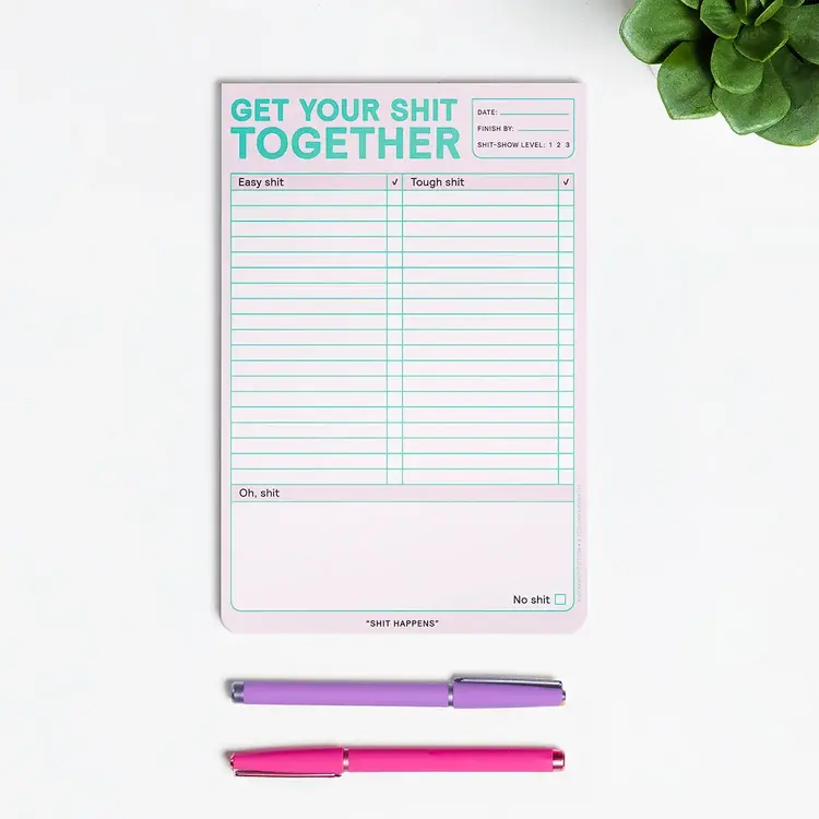 Knock Knock Bloc-notes autocollant - Get Your Shit Together