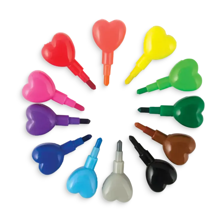Ooly Crayons à empiler - Coeur