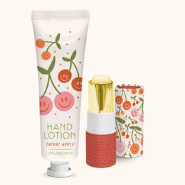 Studio Oh! Ensemble Baume à lèvres et lotion - Cerise Pomme