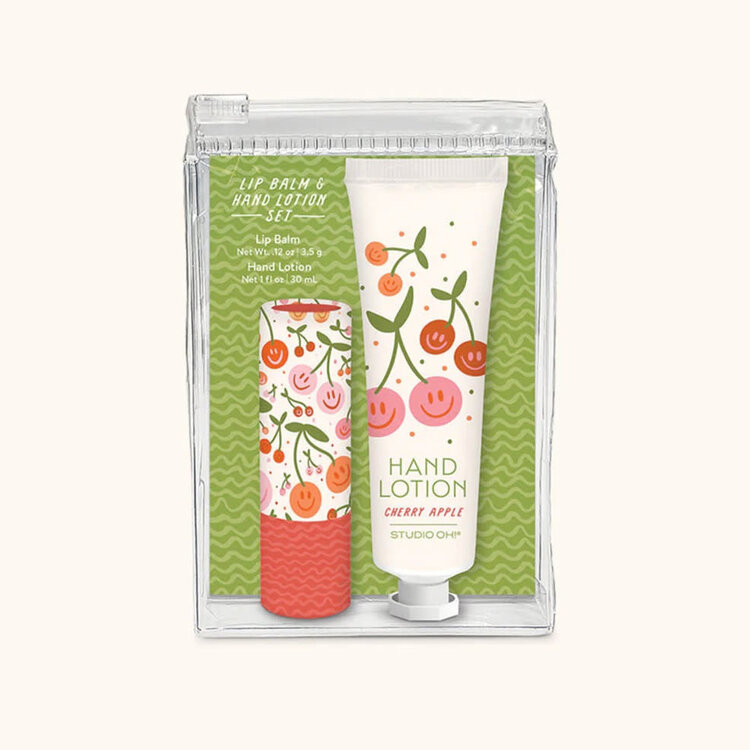 Studio Oh! Ensemble Baume à lèvres et lotion - Cerise Pomme