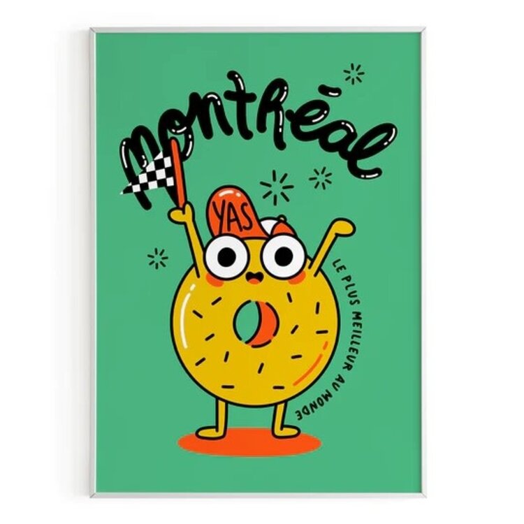 Club Pastel Affiche  8,5” x 11” - Bagel de course
