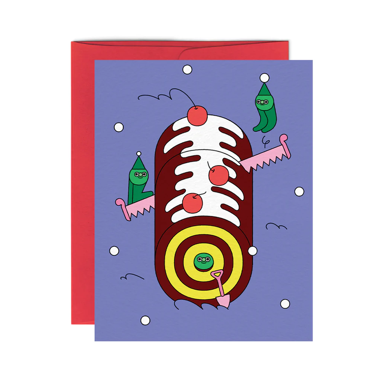 Paperole Carte de souhaits -  Bûche