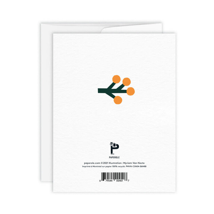 Paperole Carte de souhaits -  Bambi