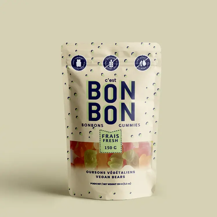 La boîte à bonbons Boîte à bonbons - 150 gr - Oursons naturels