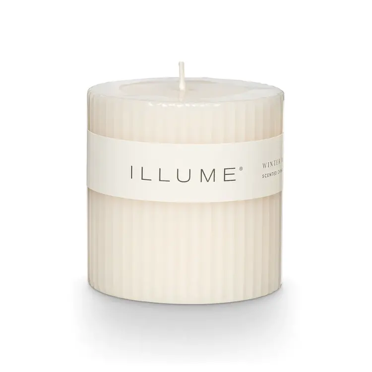 Illume Chandelle en forme de pilier 3'' - Winter White