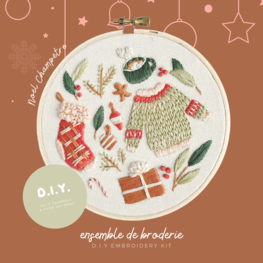 Brodé Serré Kit de broderie D.I.Y - Noel Champêtre
