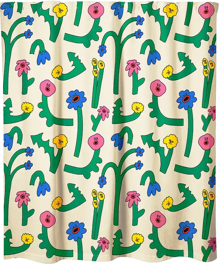 Costume de bain Rideau de douche -  Singing Flowers par Pony