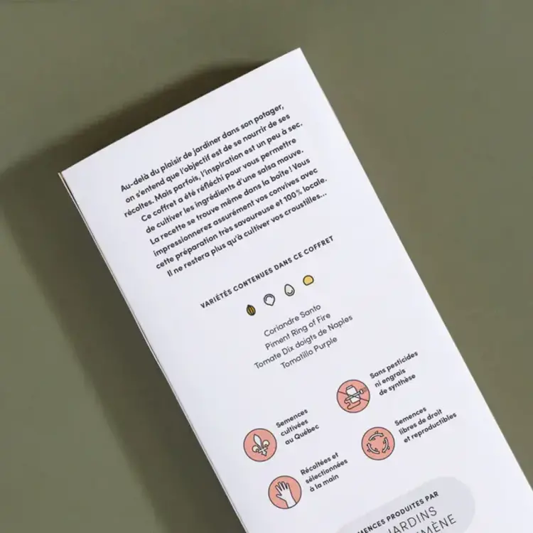 Le nutritionniste urbain Coffret de semences -  Légumes pour cuisiner une salsa maison