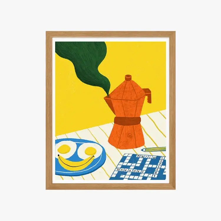 Anne-Julie Dudemaine Affiche - 8 x 10 - Oeufs, banane, mots croisés