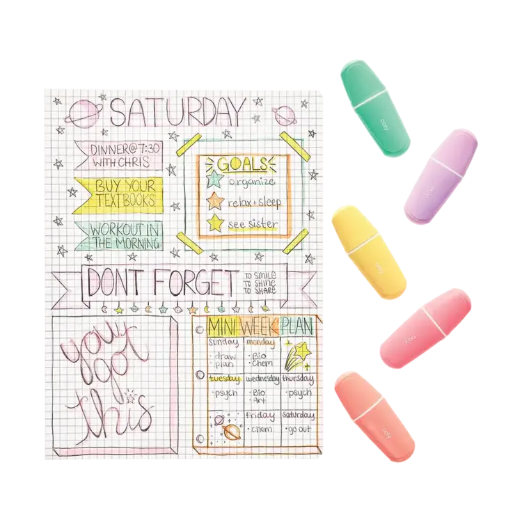 Ooly Surligneurs Le bonbon Patisserie parfumés (5)