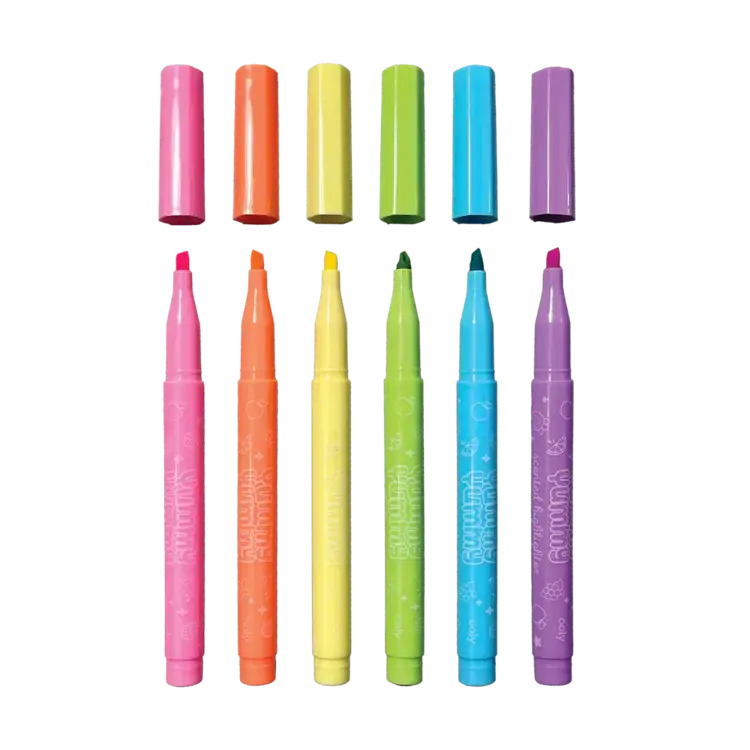 Ooly Surligneurs pastel parfumés (6) - Yummy