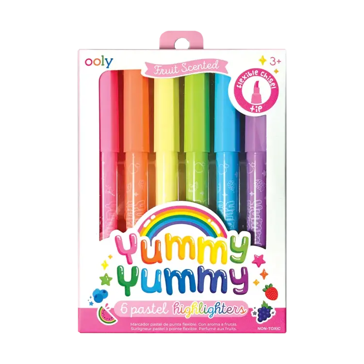 Ooly Surligneurs pastel parfumés (6) - Yummy