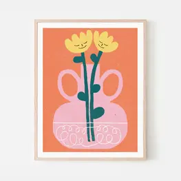 Paperole Affiche 11x14po - Tulipes Jaunes