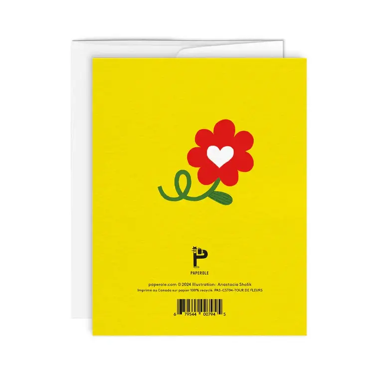 Paperole Carte de souhaits - TOUR DE FLEURS