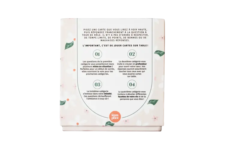 La Komplice Cartes sur table - Jeu conversationnel