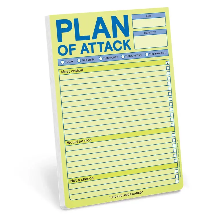 Knock Knock Bloc-notes autocollant - Plan of Attack