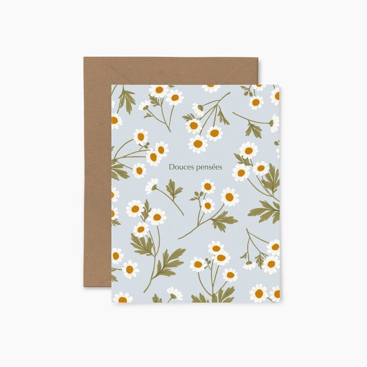 Joannie Houle Carte de souhait - Camomille - Douces pensées