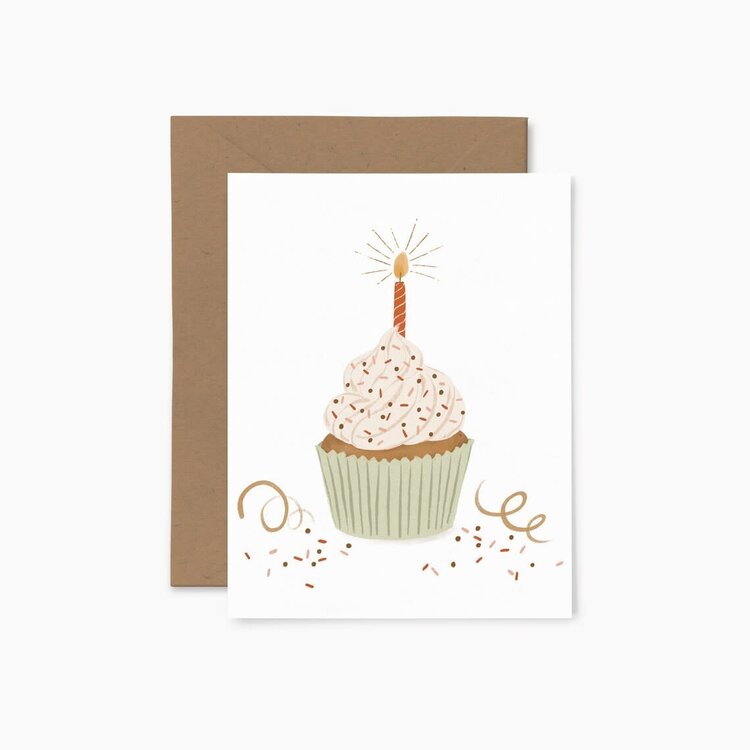 Papier Fleuri Co Carte de souhaits - Cupcake