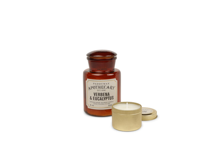 Paddywax Bougie Apothecary 8 oz  - Verveine et eucalyptus