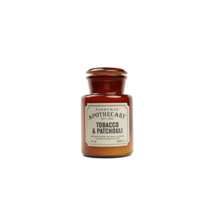 Paddywax Bougie Apothecary 8 oz - Tabac et Patchouli