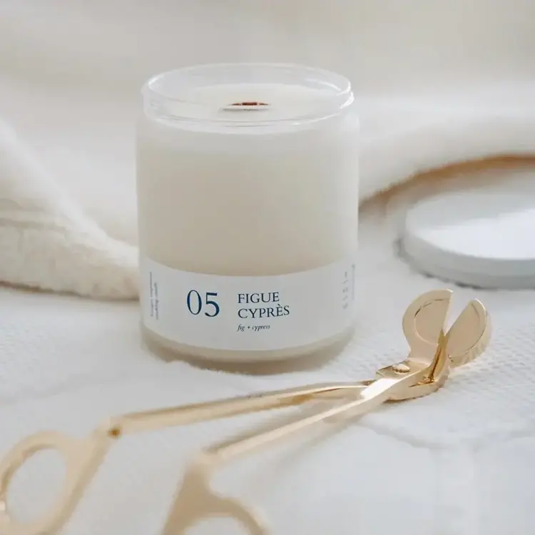 Flambette Bougie crépitante - Figue + Cyprès - 8oz